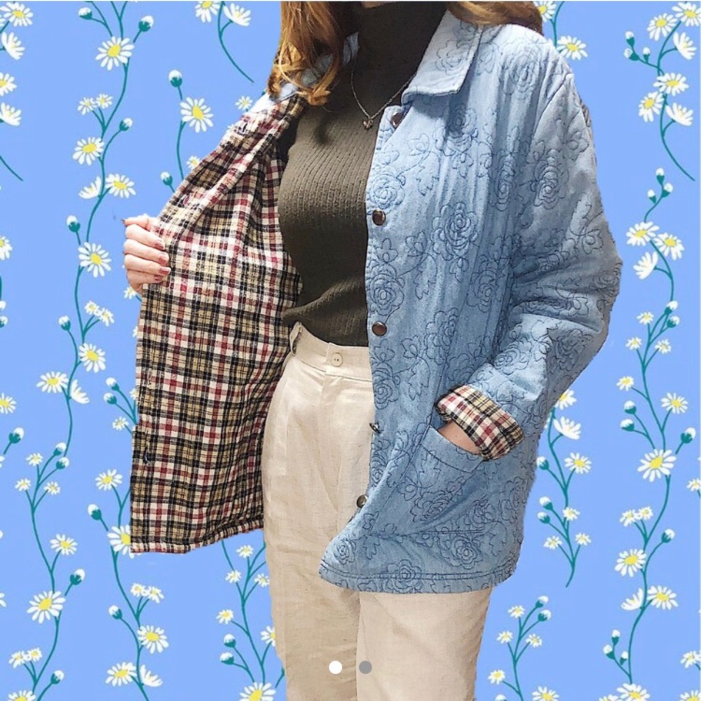 Embroidered denim jacket